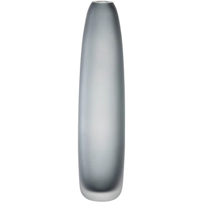Abbildung von Leonardo Bellagio Blumenvase Hohe und schmale Vase aus hochwertigem Glas Handarbeit Höhe 35 cm, Durchmesser 8 cm Anthrazit, 036452