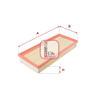 Abbildung von SOFIMA S 3112 A Luftfilter 42 135,7 324 Filtereinsatz FIAT: Punto II Hatchback, LANCIA: Y