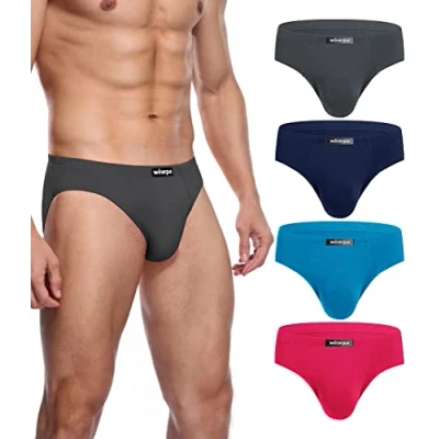 Abbildung von wirarpa Herren Slips Microfaser Männer Unterhosen 4er Pack Herrenslips Stretcken Unterwäsche Größe M