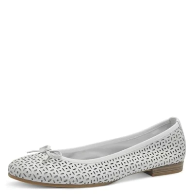 Abbildung von Tamaris Klassischer Ballerina, Damen, Größe: 42, White struct. Schuhe
