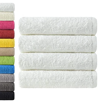 Abbildung von NatureMark 4er Pack Duschtücher, Größe 70x140cm, Weiß, 100% Baumwolle