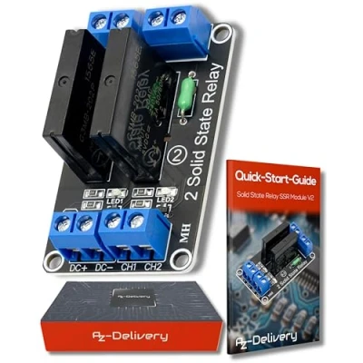 Abbildung von AZDelivery 2 Kanal Relais Modul 5V DC Solid State Low Level Trigger Power Switch Board kompatibel mit Arduino und Raspberry Pi