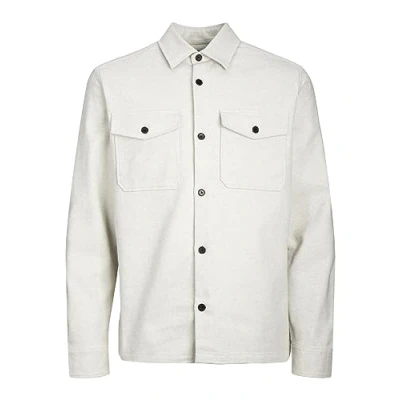 Abbildung von Jack &amp; Jones Premium RROY Solid OVER LS SN Hemd, Herren, Größe: XL, White melange