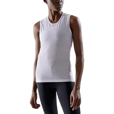 Abbildung von Craft Stay Cool Mesh Superlight Sleeveless Top Sport Unterhemd Ärmellos für Damen Sporttop (Gr. XS XXL), Weiß