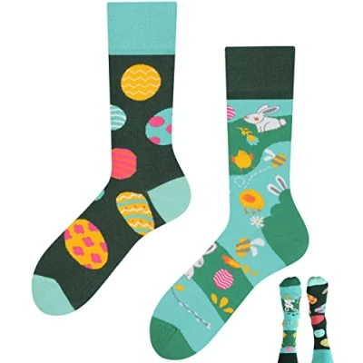 Abbildung von TODO Colours Socken Lustig mit Motiv für Herren und Damen Lustige, Mehrfarbige, Verrückte (47 50, Ostersocken)