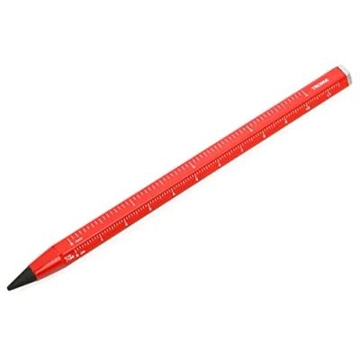 Abbildung von TROIKA Endlos Bleistift mit nachhaltiger Schreibspitze ca. 20km Schreiblänge CONSTRUCTION ENDLESS HB, radierbar, ohne Anspitzen Zentimeter /Zoll Lineal
