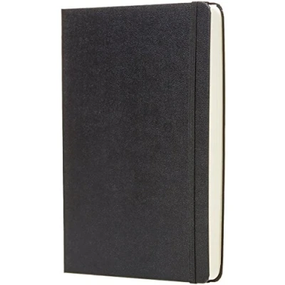Abbildung von Amazon Basics Tagesplaner und Notizbuch (6 Monate), 14.8cm x 21 cm, fester Einband, Schwarz