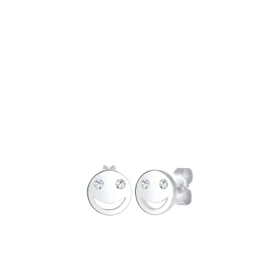 Abbildung von Elli Emoji Classic Ohrringe silvercoloured, Damen, Größe: One Size, Silver coloured