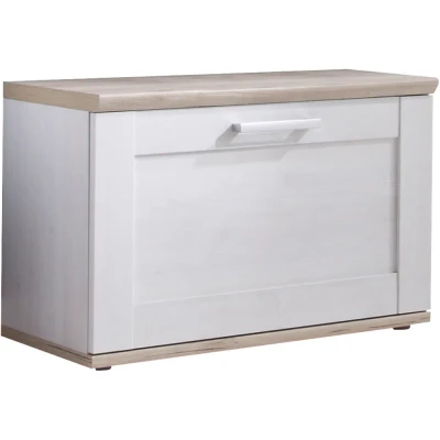 Abbildung von HBZ Schuhbank »Romance Landhaustil, BxHxT 76x50x39 cm«, (1 St.), Mit 1 Klappe und 2 Einlegeböden