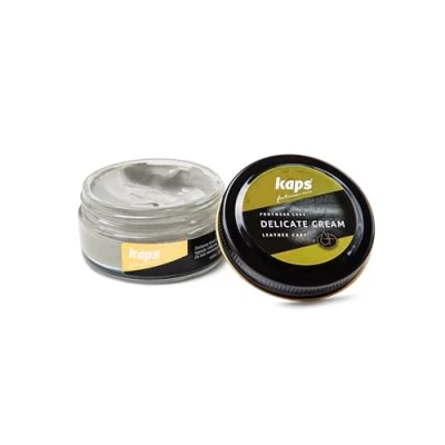 Abbildung von Kaps Schuhcreme für Glattes und Genarbtes Leder Schuhpflege Delicate Cream (140 Eis Ice)