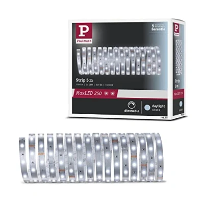 Abbildung von Paulmann LED Streifen »MaxLED 250 Stripe 5m Daylight IP20 6500K 19W 230/24V Silber«, 1 St. flammig