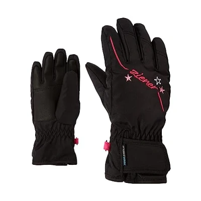 Abbildung von Ziener Mädchen LULA Ski Handschuhe/Wintersport wasserdicht atmungsaktiv, black, 3,5