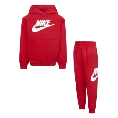 Abbildung von Nike Unisex Kinder Club Fleece Tracksuit, Rot/Weiß, 2 3 Jahre EU