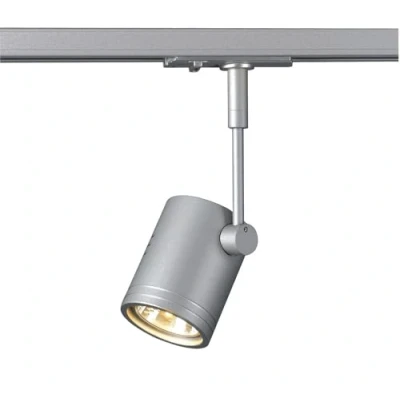 Abbildung von SLV 1 Phasen Strahler BIMA I Dreh und schwenkbar, LED Spot, Deckenleuchte, Schienen System, Schienenstrahler, Innenbeleuchtung, max. 50W 1P Lampe GU10 QPAR51, alu silber