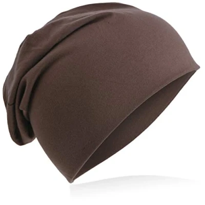 Abbildung von Miobo Slouch Beanie Mütze, Long, Unifarbe, Herren Damen Graubraun