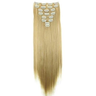 Abbildung von CAISHA XXL 60cm 8 Teile Set CLIP IN EXTENSIONS Haarverlängerung Haarteil Glatt Blond Mix CES4