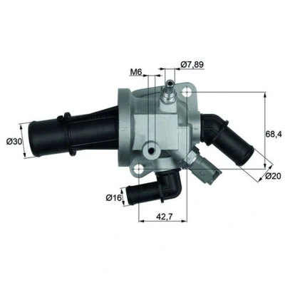 Abbildung von MAHLE ORIGINAL TI 164 88 Kühlwasserthermostat FIAT: Doblo I Cargo, Panda II Hatchback, Estate, FORD: KA Hatchback