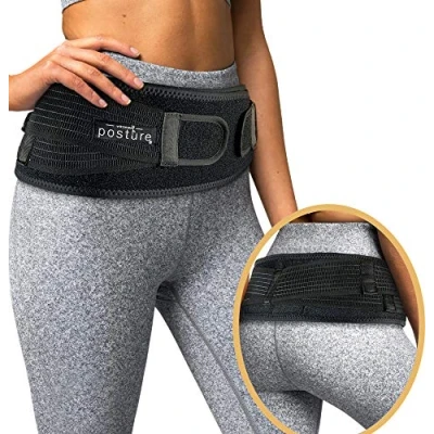 Abbildung von Vriksasana Unisex Sacroiliac Hüftgürtel lindert Ischias, Becken, Untere Rücken, Bein und sakrale Nervenschmerzen verursacht durch SI Gelenk Dysfunktion (L, Schwarz)