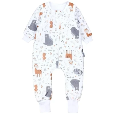 Abbildung von TupTam Baby Schlafsack mit Füßen und Ärmel OEKO TEX zertifizierte Materialien Winterschlafsack, Farbe: Wilde Tiere, Größe: 116 122