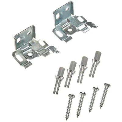 Abbildung von GARDINIA Träger Für Jalousien mit 25 mm Oberschienen, Decken oder Wandmontage, Montage Schrauben und Bohren, Metall, Verzinkt, 2 Stück, 0.1