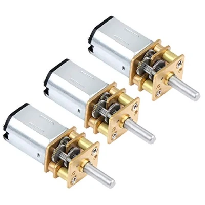 Abbildung von WiMas 3Pcs Mini Kurzer Welle Drehmoment Getriebemotor, Micro Getriebe Motor für RC Auto, Roboter Modell, DIY Engine Spielzeug (DC 3V 15 RPM)