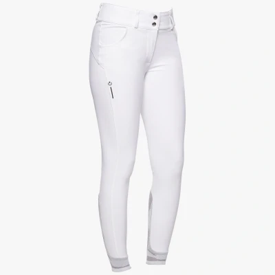 Abbildung von Cavalleria Toscana Reithose R EVO Stretch Knieschutz Weiß