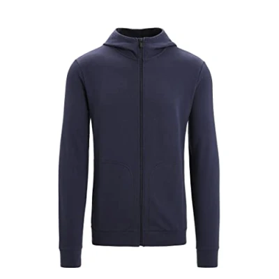 Abbildung von Icebreaker Central Classic Hoodie Sweatjacke, Herren, Größe: Large, Midnight navy