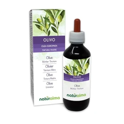 Abbildung von Olive (Olea europaea) Blätter Alkoholfreier Urtinktur Naturalma Flüssig Extrakt Tropfen 200 ml Nahrungsergänzungsmittel Veganer