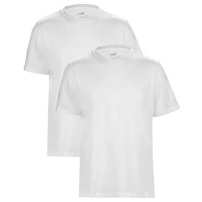 Abbildung von PUMA T Shirt Herren Statement Deluxe Edition Baumwolle 2er Pack White Gr. L
