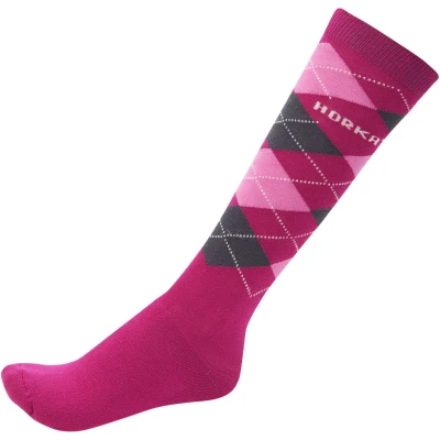 Abbildung von Horka Socken Riding Check Kariert Fuchsia S