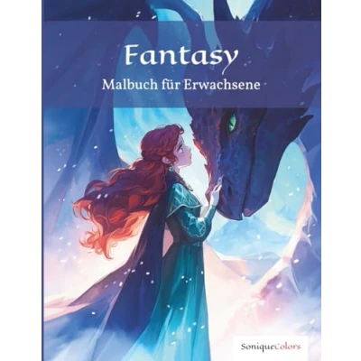 Abbildung von Fantasy Malbuch für Erwachsene: 50 fabelhafte Motive von Elfen, Hexen, Drachen und anderen mystischen Wesen ein kreatives Ausmalabenteuer traumhafte Stunden der Fantasie