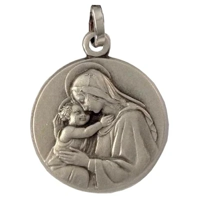 Abbildung von MEDAILLE DER MADONNA MIT JESUSKIND IN 925 STERLING SILBER DIE MEDAILLEN SCHUTZPATRONEN