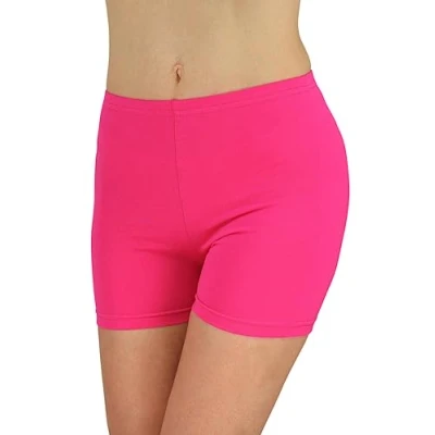 Abbildung von Alkato Damen Sport Shorts mit Hohem Bund Hotpants Radlerhose, Farbe: Klassisch/Amarant, Größe: 36