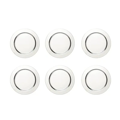 Abbildung von ECHTWERK 6 teiliges Platzteller/Servierteller Set Shiny aus hochwertigem Edelstahl, Silber Edition, Ø 33,2 cm