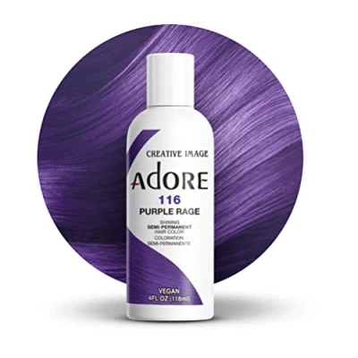 Abbildung von Adore Shining Semipermanente Haarfarbe, Violett Schwarz (125), 118 ml