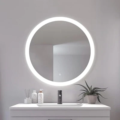Abbildung von Loevschall Vega Rund Spiegel Mit Beleuchtung Led Touch Schalter 80 cm Badspiegel Verstellbarer Badezimmerspiegel Wandspiegel