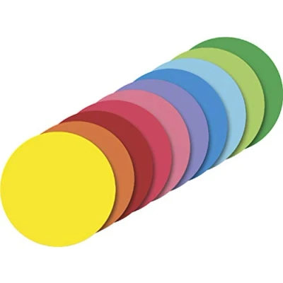 Abbildung von Heyda 204875610 Faltblätter rund, Uni Ø 10 cm, Farben sortiert