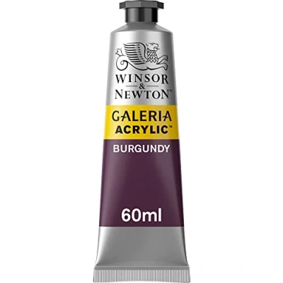 Abbildung von Winsor &amp; Newton 2120075 Galeria Acrylfarbe, hohe Pigmentierung, lichtecht, buttrige Konsistenz, 60 ml Tube Burgunderrot