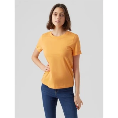 Abbildung von VERO MODA Damen Vmpaula S/S T shirt Noos, Mock Orange, S
