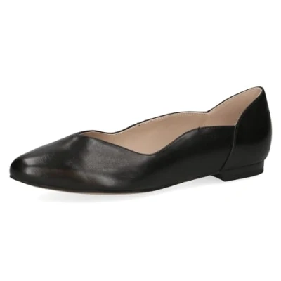Abbildung von CAPRICE Damen Ballerinas aus Leder Elegant, Schwarz (Black Nappa), 39 EU