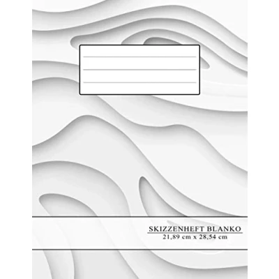 Abbildung von Skizzenheft Blanko: A4 zum Zeichnen, Malen und Skizzieren Softcover matt mit künstlerischem Design Blanko 100+ Seiten Zeichnen in der Schule Zuhause