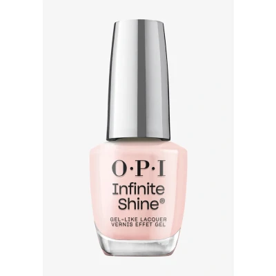 Abbildung von OPI Infinite Shine Pretty Pink Perseveres vorgehärtete Gel Technologie ohne UV Lampe bis zu 11 Tage Halt langanhaltender, veganer Nagellack extra breiter ProWide Pinsel für makellosen Auftrag