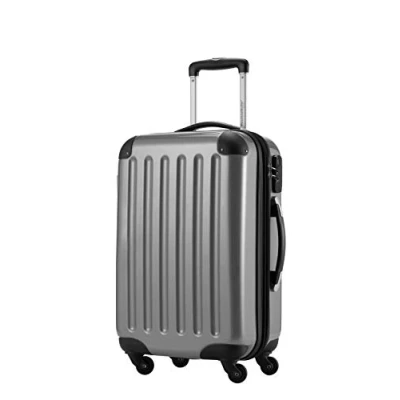 Abbildung von HAUPTSTADTKOFFER Alex Handgepäck, 55 x 38 23 cm, 4 Rollen, 42 Liter, Reisekoffer, Hartschalenkoffer, Rollkoffer, Bordgepäck Koffer, erweiterbar, Silber