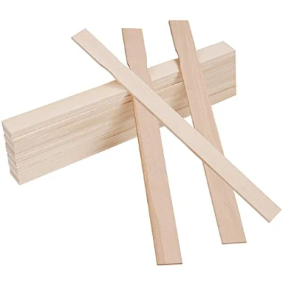 Abbildung von BELLE VOUS Holzspatel zum Basteln Rührstab Farbe (25er Pack) Holzstäbe 30 x 2,4 cm Quadratisch Bastel Holzleisten Rühren von Farben, Silikon Kunst &amp; Bastelprojekte für Haus Garten
