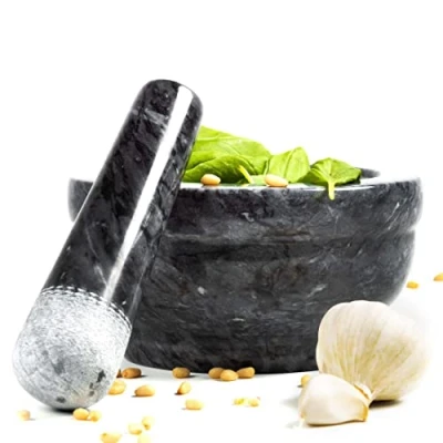 Abbildung von Coninx Mörser mit Stößel Anthrazit Naturstein Gewürz aus Stein für die Zubereitung von Guacamole und Pesto 15 cm x 8 Steinmörser Gewürzmörser Mortar and Pestle