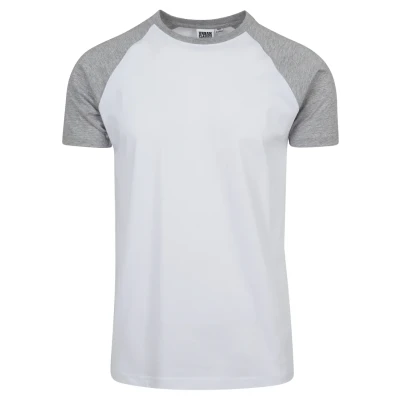 Abbildung von Urban Classics Herren Raglan Contrast Tee T Shirt, White/Grey, M EU