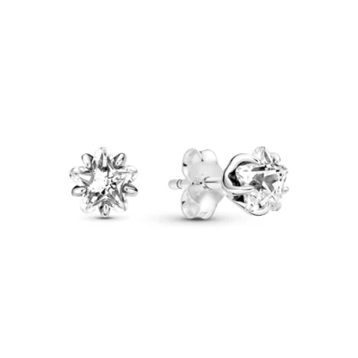 Abbildung von PANDORA Himmlischer Funkelnder Stern Ohrringe in Sterling Silber mit Zirkonia, Maße: 5,3mm x 6,5mm 6,5mm, 290023C01