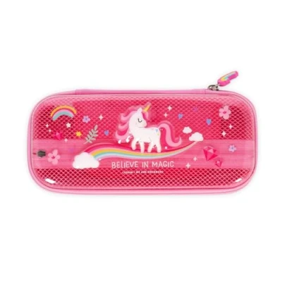 Abbildung von Legami Wonderwow Federmäppchen, Unicorn Motiv,2 Fächer und Stifthalter innen, Innenfach mit Netzstoff, Reißverschluss, 23 x 11 5 cm