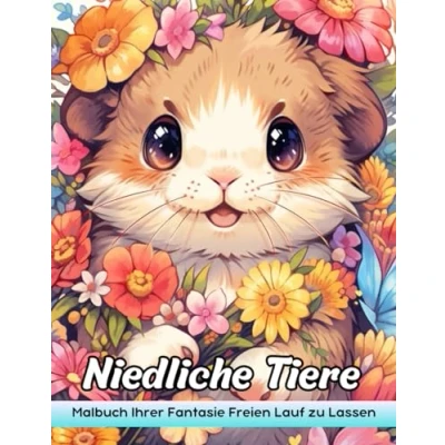 Abbildung von Niedliche Tiere: Erwachsene Malbuch Mit Niedlichen Tieren Zur Belastung Und Entspannung