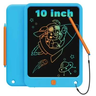 Abbildung von TEKFUN LCD Schreibtafel Kinder Erwachsene 10 Zoll Bunte Zeichenbrett, Spielzeug ab 3 4 5 Jahre Junge Mädchen Zaubertafel Maltafel, Lernspielzeug Geburtstags Geschenke für 3+ (Blau)